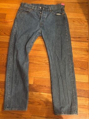 Levi's 501 Straight Leg Blue Denim Jeans - W32 L 29 - EUC